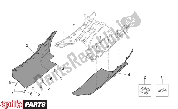 Todas as partes de Spoiler do Aprilia Leonardo ST 125-150 652 2001 - 2004