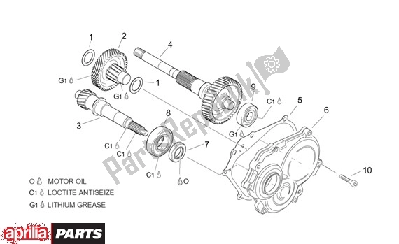 Toutes les pièces pour le Transmision du Aprilia Leonardo ST 125-150 652 2001 - 2004