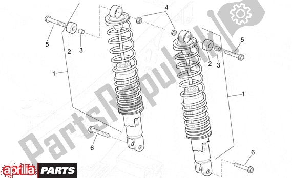 Alle Teile für das Hinterradaufhängung des Aprilia Leonardo ST 656 250 2001