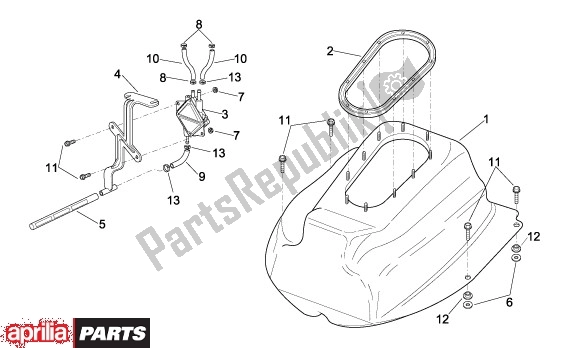 Todas as partes de Assento Do Tanque De Combustível do Aprilia Leonardo ST 656 250 2001