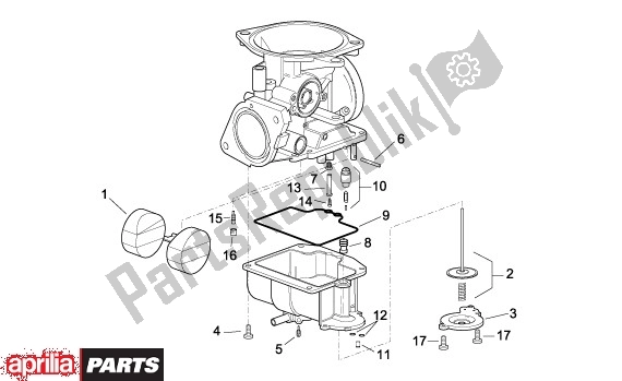 Tutte le parti per il Carburateurcomponenten del Aprilia Leonardo ST 656 250 2001