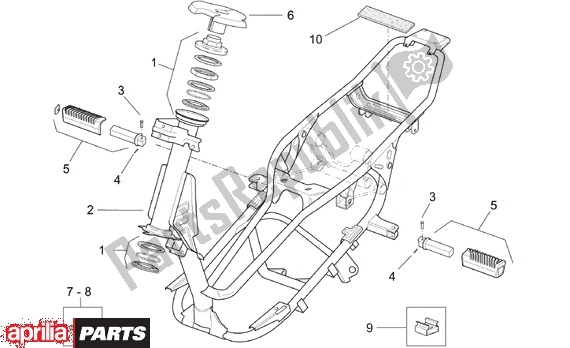 All parts for the Frame of the Aprilia Leonardo ST 656 250 2001