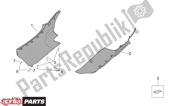 All parts for the Spoiler of the Aprilia Leonardo ST 656 250 2001