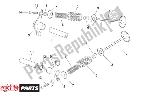 All parts for the Ventielen of the Aprilia Leonardo ST 656 250 2001