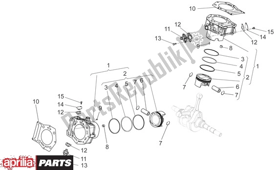 Alle Teile für das Zylinder des Aprilia Mana 36 850 2007 - 2011