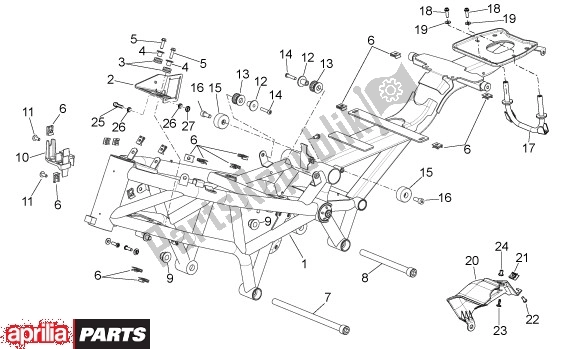 All parts for the Frame of the Aprilia Mana 36 850 2007 - 2011