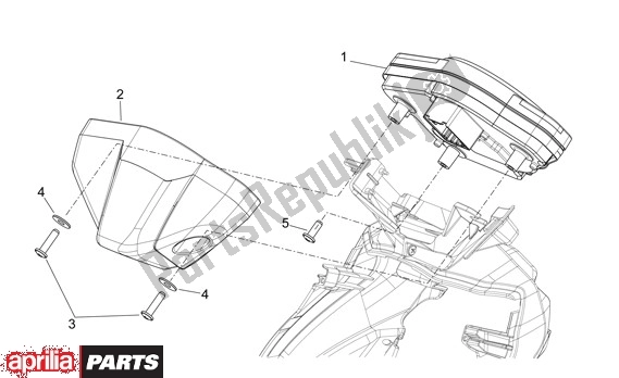 All parts for the Instrument Panel of the Aprilia Mana 36 850 2007 - 2011