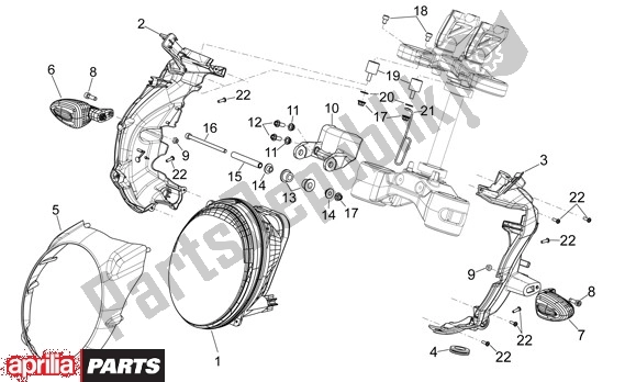 Toutes les pièces pour le Phare du Aprilia Mana 36 850 2007 - 2011