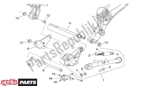 All parts for the Center Stand of the Aprilia Mana 36 850 2007 - 2011
