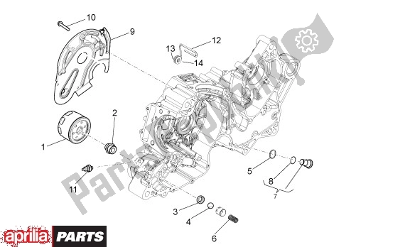 All parts for the Oliefilterinzet of the Aprilia Mana 36 850 2007 - 2011
