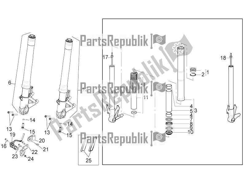 Toutes les pièces pour le Fourche Avant Ii du Aprilia Mana 850 GT NA 2016