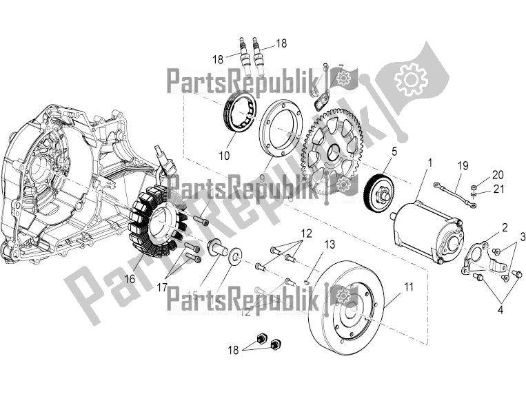 All parts for the Ignition Unit of the Aprilia Mana 850 GT NA 2016