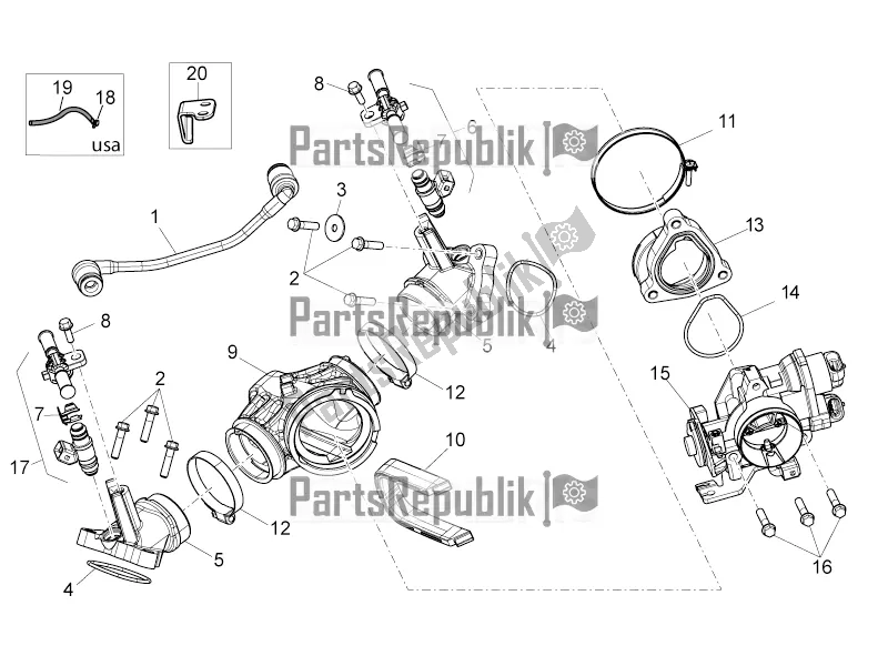 Toutes les pièces pour le Corps De Papillon du Aprilia Mana 850 GT NA 2016