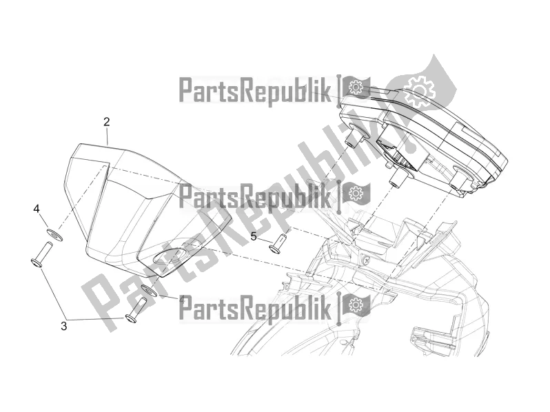 All parts for the Dashboard of the Aprilia Mana 850 NA 2016