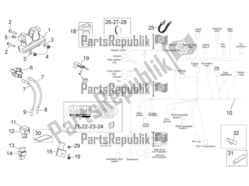 All parts for the Electrical System I of the Aprilia Mana 850 NA 2016