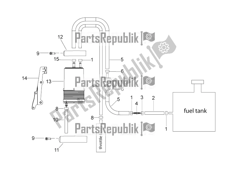 Todas las partes para Sistema De Recuperación De Vapor De Combustible de Aprilia Mana 850 NA 2016
