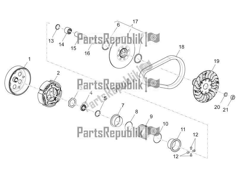 All parts for the Transmission Iii of the Aprilia Mana 850 NA 2016