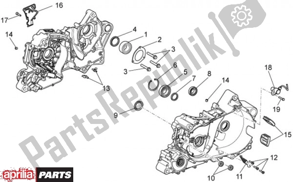 All parts for the Carter Motor Ii of the Aprilia Mana GT 55 850 2009 - 2011