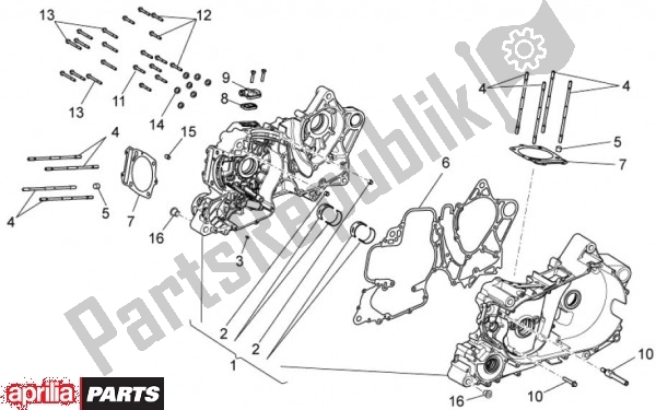 Todas las partes para Carter Motor de Aprilia Mana GT 55 850 2009 - 2011