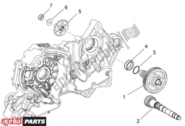 All parts for the Drijfwerk Ii of the Aprilia Mana GT 55 850 2009 - 2011