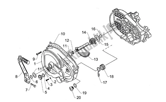 Toutes les pièces pour le Couvercle D'embrayage du Aprilia Mini RX Challenge 13 50 2003