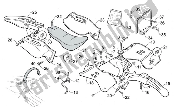 Todas las partes para Opbouw de Aprilia Mini RX Challenge 13 50 2003