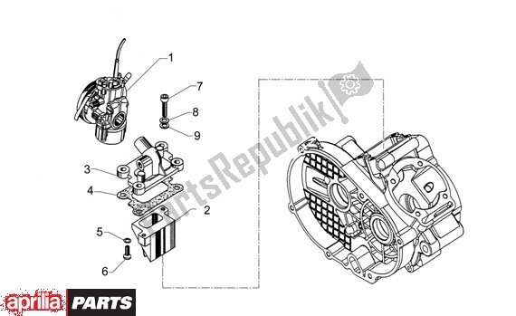 Todas as partes de Carburador do Aprilia Mini RX Entry 205 50 2003