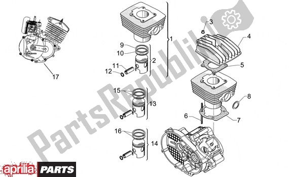 Alle Teile für das Cilinder Cilinderkop des Aprilia Mini RX Entry 205 50 2003