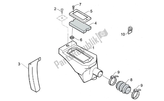 Toutes les pièces pour le Filterhuis du Aprilia Mini RX Experience 14 50 2003