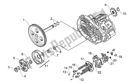 Toutes les pièces pour le Transmision du Aprilia Mini RX Experience 14 50 2003