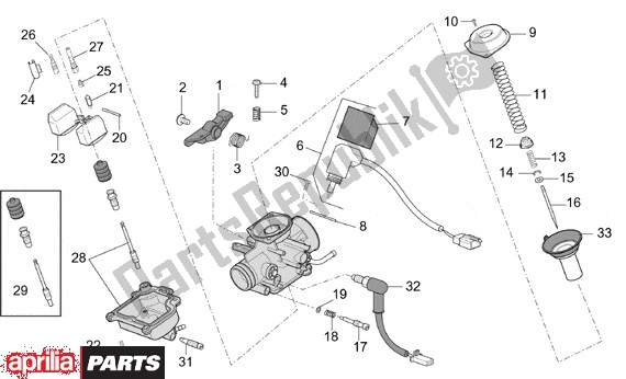 Alle Teile für das Vergasercomponenten des Aprilia Mojito 125-150 669 2003 - 2004