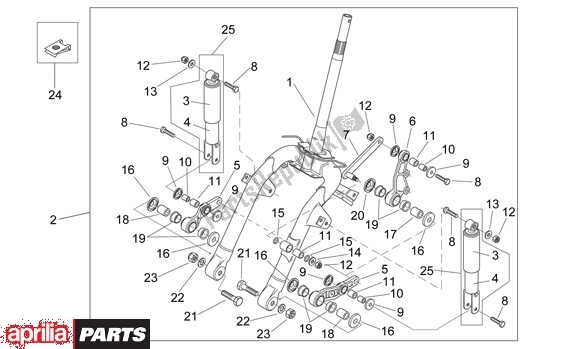 All parts for the Balhoofdbuis of the Aprilia Mojito 39 125 2008