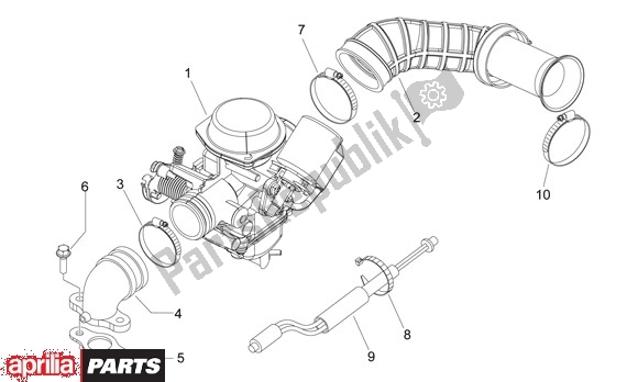 Alle onderdelen voor de Carburateur van de Aprilia Mojito 39 125 2008