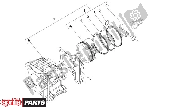 Toutes les pièces pour le Cylindre du Aprilia Mojito 39 125 2008