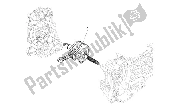 All parts for the Crankshaft of the Aprilia Mojito 39 125 2008