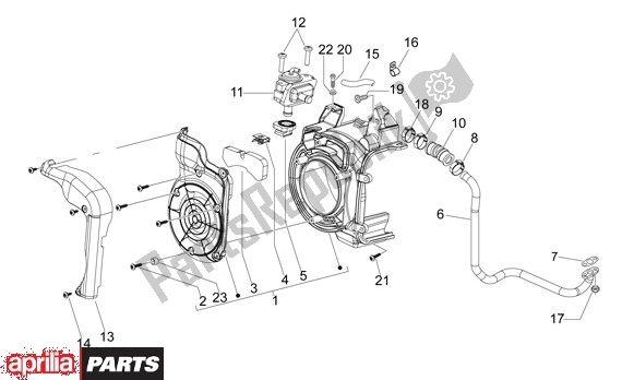 Tutte le parti per il Nevenluchtbehuizing del Aprilia Mojito 39 125 2008