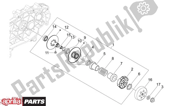 Toutes les pièces pour le Secundaire Poelie du Aprilia Mojito 39 125 2008