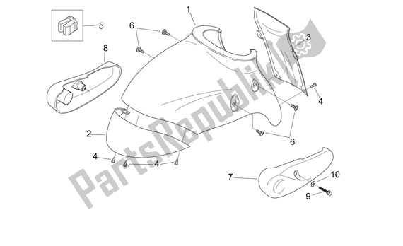 Alle Teile für das Fender des Aprilia Mojito 39 125 2008