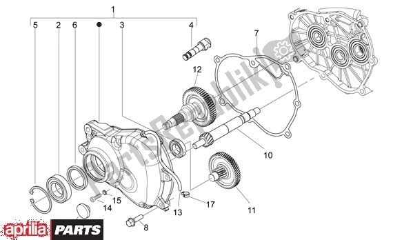 All parts for the Transmision of the Aprilia Mojito 39 125 2008