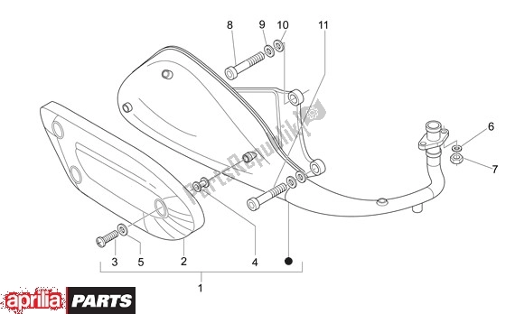 Tutte le parti per il Scarico del Aprilia Mojito 39 125 2008