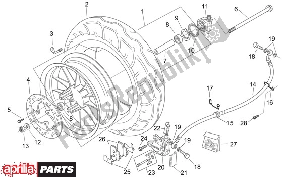 Todas las partes para Rueda Delantera de Aprilia Mojito 39 125 2008