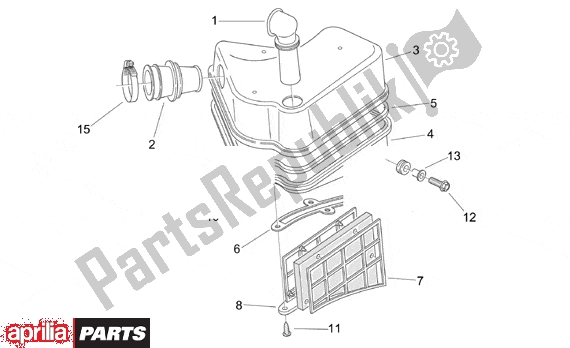 Todas as partes de Air Box do Aprilia Mojito Custom 551 50 1999 - 2003