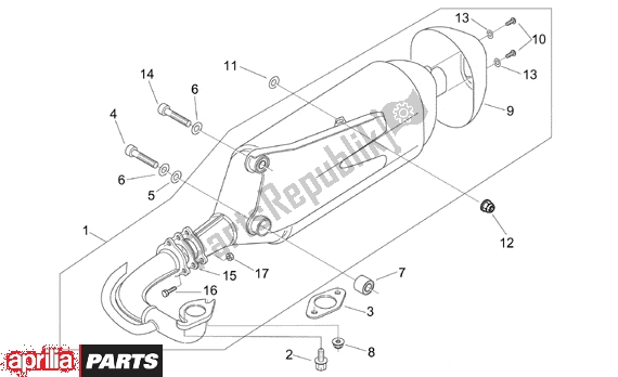 Alle Teile für das Exhaust Pipe des Aprilia Mojito Custom 551 50 1999 - 2003