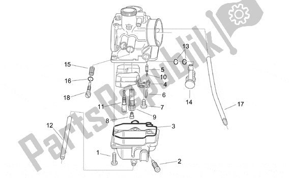 Alle onderdelen voor de Carburettor Ii van de Aprilia Mojito Retro 550 1999 - 2003