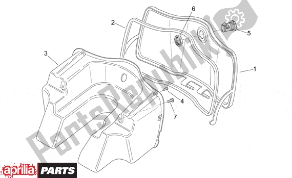 Alle onderdelen voor de Central Body I van de Aprilia Mojito Retro 550 1999 - 2003