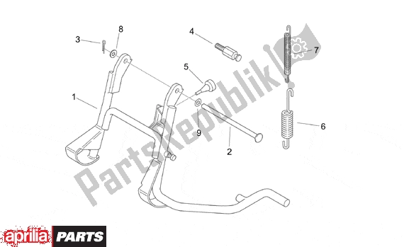 Todas as partes de Central Stand do Aprilia Mojito Retro 550 1999 - 2003