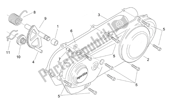 Wszystkie części do Cover Kick Starter Aprilia Mojito Retro 550 1999 - 2003