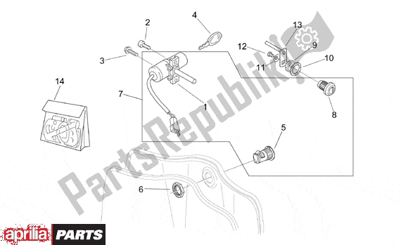 Toutes les pièces pour le Decal And Lock Hardware Kit du Aprilia Mojito Retro 550 1999 - 2003