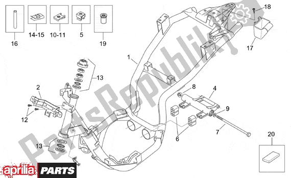 Alle Teile für das Frame des Aprilia Mojito Retro 550 1999 - 2003