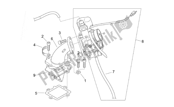 All parts for the Fuel Supply of the Aprilia Mojito Retro 550 1999 - 2003